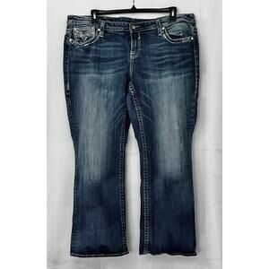 Vigoss Womens Rhinestone Studded Jeans S22 L31